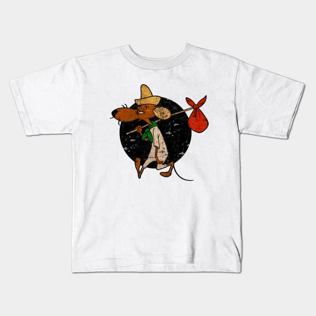 Vintage Slowpokes Kids T-Shirt by QDRC.ART